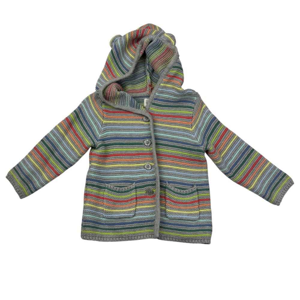 Baby Gap Striped Hooded Bear Sweater